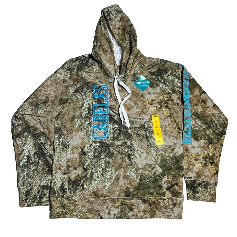 Cabela's Women's NWT Zonz Western Camouflage Pullover Hoodie Sweatshirt Size M